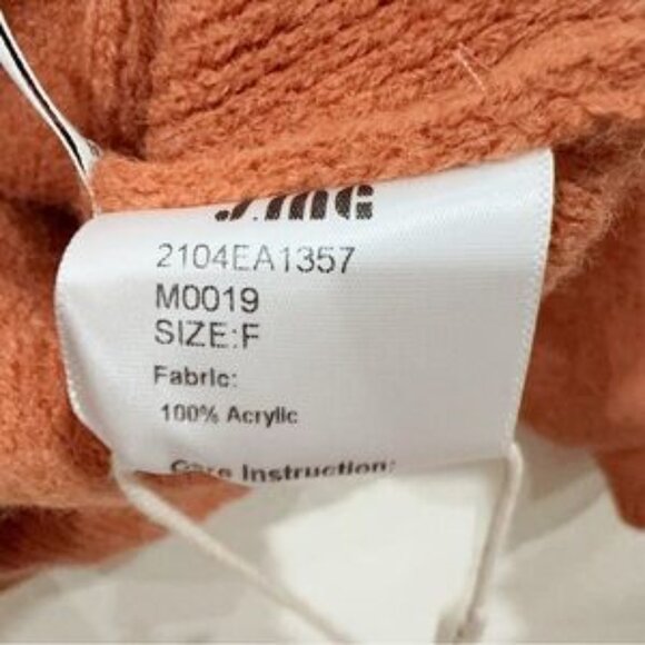 NWT J.ING Jing Pumpkin Color 1890 Print Collared Sweater One Size - Picture 7 of 11